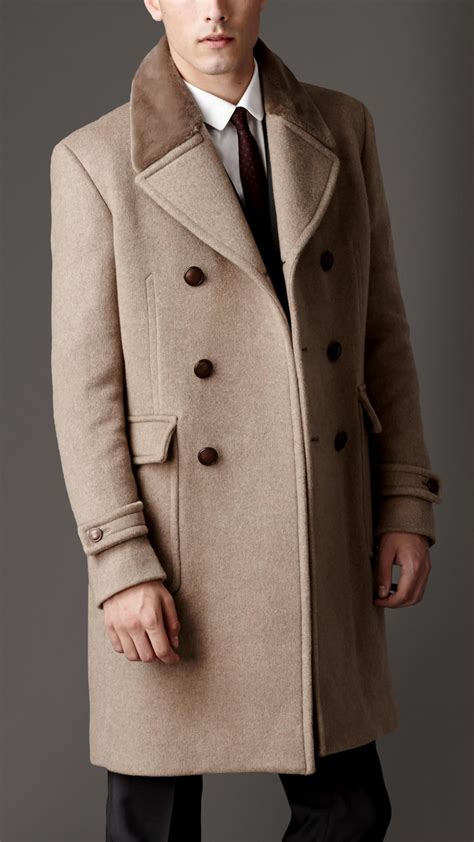 white burberry coat mens|burberry men's cashmere overcoat.